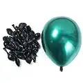 KOMOREBI Emerald Green Balloons 12 Inch 50pcs Chrome Green Balloons Double-Layer Balloons Metallic Green Double-Filled Balloons for Birthday Engagement Wedding Baby Shower Party Decorations