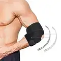 Fascia Gomito Epicondilite, Supporto Gomito, Tutore Gomito con Doppi Stabilizzatori a Molla, Protezione Braccio Cinghie per Tendinite, Golfista Tennista Fornisce Supporto Gomito e Alleviare il Dolore