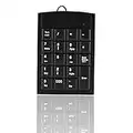 Wired USB Numeric Keypad with 18 Keys Slim Mini Number Pad for Windows 7/8 / 9/10, for LINUX, for Android, for IOS