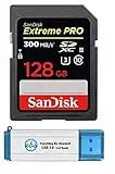 SanDisk 128GB SDXC SD Extreme Pro UHS-II Memory Card Works with Nikon D850, Nikon D500 DSLR Camera 4K V30 (SDSDXPK-128G-ANCIN) Bundle with (1) Everything But Stromboli 3.0 Multi-Slot Card Reader