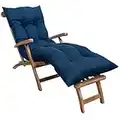 bananair - Coussin de Chaise Longue | Bain de Soleil | Transat | Matelas pour Transat | Coussin pour Chaise Extérieure pour Jardin | Fabriqué en France (Bleu, 195x65x15 cm)