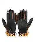 Victoper Gants de Cyclisme d'hiver Chaud Gants de Sport Gants Velo Compatible Écran Tactile Antidérapants et Chauds À Portée de Main pour Idéal pour Les Activités De Plein Air en Hiver