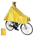 Anyoo Mantella da Bicicletta Impermeabile Portatile Leggera Poncho da Pioggia Bici Bicicletta Compatta Riutilizzabile Unisex per Backpacking Campeggio Aria Aperta, Giallo, Taglia unica