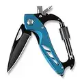 Coowolf Multitool Carabiner with Pocket Knife, EDC Carabiners Keychain with Bottle Opener, Window Breaker Folding Knives and Screwdriver, Survival Gear for Outdoor Camping Hiking for Men