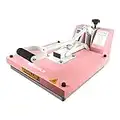 BetterSub Print T-Shirt Machine DIY Digital Industrial Quality Heat Press Machine Clamshell Transfer Sublimation Print Press Machine 15‘’x 15'' Pink