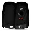 kwmobile Funda Compatible con BMW Llave de Coche con Control Remoto de 3 Botones (Solo Keyless Go) - Carcasa Protectora de Silicona para Llave de Coche - Case en Negro