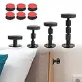 AZKEEGREY 6 Pcs Black Headboard Stoppers 30-113mm, Anti Shake Bed Support Self Adhesive, Adjustable Threaded Bed Frame Anti-Shake Tool, Bedside Fixer