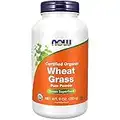 NOW Supplements, Certified Organic and Non-GMO, Wheat Grass Powder, Green Superfood, 9-Ounce