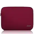 Arvok 17 17.3 Inch Laptop Sleeve Multi-Color Size Choice Case/Water-Resistant Neoprene Notebook Computer Pocket Tablet Briefcase Carrying Bag/Pouch Skin Cover for HP/Dell/Lenovo/Asus/Acer, Wine Red