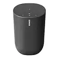 Sonos Move - The durable, battery-powered Smart Speaker for Outdoor and Indoor Listening, Black, with Alexa built-in (includes charging base)