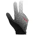 HEALLILY 1PC Elastic 3 Fingers Show Gloves for Billiard Shooters Carom Pool Snooker Cue Sport Wear on the Right or Left Hand Black White