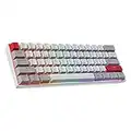 NEWMEN GM610 Clavier mécanique sans fil 60 % Bluetooth NKRO avec ensemble de touches supplémentaires, rétroéclairage RVB Clavier mécanique QWERTY pour Windows/Mac (interrupteur marron)