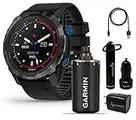 Garmin Descent Mk2i/Descent T1 Bundle, Watch-Style Dive Computer with Wearable4U Power Pack Bundle (Titanium Carbon Gray DLC with Black Band)