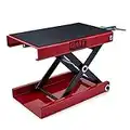 Orion Motor Tech Premium Heavy Duty 1100 LB ATV Motorcycle Bike Scooter Center Scissor Lift Jack Crank Hoist Stand Wide Deck, Universal Fit