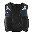 Salomon Adv Hydra Vest 8 Laufweste mit Flaschen Unisex, Komfort und Stabilität, schnelle Hydratation, Einfachheit, Schwarz, L