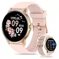 Smart Watch with Bluetooth Call for Women, Smartwatch with SpO2 Heart Rate Sleep Pedometer Fitness Tracker IP68 Waterproof Camera DIY Dial Control Weather Watch Step Counter for Android iOS Phone