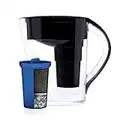 Santevia MINA Alkaline Water Filter Pitcher | Water Filtration System | Chlorine and Lead Filter | Water Purifier Pitcher | Home Water Filtration Pitcher | 9-Cup at Home Water Filter | Made in Canada