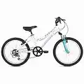 Schwinn Shade Kids Mountain Bike, 20-Inch Tyres, 12.25-Inch Frame, Front Suspension, 6 Speed Shifters, V-Brakes, Recommended Ages 5 - 8 Years, White