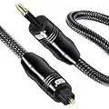 EMK Cavo Ottico Toslink a Mini Toslink Cavo 3.5 Adattatore Toslink Cavo Audio Ottico Digitale Cavo Ottico S/PDIF Placcato Oro per Soundbar a Altoparlante Smart-TV (1m)