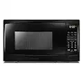 Danby DBMW0720BBB 700 Watts 0.7 Cu.Ft. Countertop Microwave with Push Button Door| 10 Power Levels, 6 Cooking Programs| Auto Defrost and Child Lock