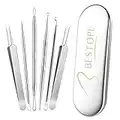 BESTOPE Blackhead Remover Comedone Pimple Removal Extractors Tweezers Spot Popper Removal Tool 6 PCS