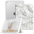 FINTIE Coque pour iPad Mini/iPad Mini 2 / iPad Mini 3 - Housse de Protection Mince Léger Etui Cover Semi-Transparent avec Fonction Sommeil/Réveil Automatique, Blanc Marbre