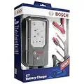 Bosch C7 - Intelligent and Automatic Battery Charger - 12V-24V / 7A - UK Plug - for Lead-Acid Batteries, GEL, Start/Stop EFB, Start/Stop AGM for Motorcycles, Cars and Light Commercial Vehicles, Grey