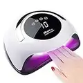 UV LED Lampe für Nägel, 120W Nageltrockner,Professionelle Nagellampe mit 4 Timer,Auto-Sensor,Touchscreen,Abnehmbare Magnet-Platte,Aushärtungswerkzeug für Fingernagel/Zehennagel gel shellac polygel