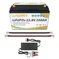 Batería LifePo4 de 12V 100Ah con BMS para pesca por curricán Motor solar RV Electrodomésticos marinos Carrito de golf Reserva de energía Fuente de alimentación Incluye cargador de 7A