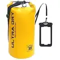 Premium Waterproof Bag, Sack with phone dry bag and long adjustable Shoulder Strap Included, Perfect for Kayaking/Boating/Canoeing/Fishing/Rafting/Swimming/Camping/Snowboarding (Yellow 20 L) …