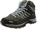 CMP Donna Rigel Mid Wmn Trekking Shoe Wp Scarpe, Graphite/Light Blue, 39 EU