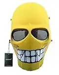 WISEONUS Tattico Softair Paintball CS Gioco di Guerra Maschera Protettiva Halloween Cosplay Maschere a Pieno facciale Attrezzature (Giallo-SM)