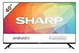 Sharp 40FG6EA - Android TV (11) de 40" (Full HD, 2X HDMI, 2X USB, Bluetooth), Google Assistant, Chromecast, Dolby Audio, Active Motion 400, Color Negro