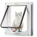 Ycozy Large Cat Doors (Outer Size 9.8" x 9.3") 4-Way Locking Indoor Pet Door for Interior Exterior Doors, Weatherproof Cat Flap for Kittens & Doggies Easily Install on Door/Wall/Window