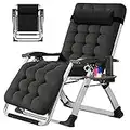 Slsy Zero Gravity Chair, Reclining Lounge Chair with Removable Cushion & Tray for Indoor and Outdoor, Patio Recliner Folding Reclining Chair