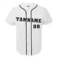 TOPTIE Maillot de Baseball personnalisés Uniforme De Baseball pour Homme Jersey pour Hommes avec Boutons Jersey