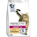 Perfect Fit 1 plus Adult Chicken 7 kg Bag, Complete Premium Dry Cat Food