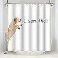 SDOTPMT 90x183cm Mignon Animal Rideau de Douche Imprimé en 3D Modèle Chien Amoureux Rideau de Bain Marrant Animaux domestiques Rideau de Baignoire Polyester pour Enfant Salle de Bain avec Crochets