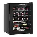 ROVSUN 16 Bottle Wine Cooler Refrigerator, Freestanding Compressor Wine Chiller, Beverage Wine Fridge with Digital Temperature Control & Double-layer Glass Door for Red White Wine, Champagne, Beer