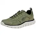 Skechers Track Scloric, Basket Homme, Vert, 44 EU