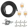 Benzinschlauch Kit, Motorrad Gas Kraftstofffilter inkl 3 6mm Benzinfilter 1m Benzinschlauch 6 Schlauchschellen, Benzin Kraftstofffilter Inline Kraftstofffilter Kit für Auto Motorrad