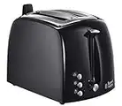 Russell Hobbs Tostapane, 2 Fette, 850 W, Griglia Integrata Scaldapanini, Toast, Scaldabrioche, Funzione scongelamento, Raccoglibriociole, Temperatura Regolabile, TexturePlus+ Nero, 22601-56