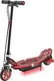 Razor Power Core E90 Glow Electric Scooter - Hub Motor, LED Light-Up Deck, Up to 10 mph and 60 min Ride Time, for Kids 8+ , Black/Red (Glow)