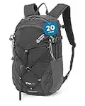 Terra Peak Wanderrucksack 20L Flex 20 Herren Damen grau klein - Outdoor-Rucksack wasserdicht - Rucksack zum Wandern und Camping - mit integriertem Trinksystem und Laptop-Fach - unisex daypack