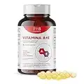 Integratore di Vitamina A 1200mg + Vitamina E 47mg - 180 Capsule SOFTGELS. Integratore Antiossidante e Anti-invecchiamento, Mantenimento VISTA E PELLE, supporto per il sistema immunitario