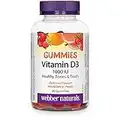 Webber Naturals Vitamin D3 1,000 IU, 90 Gummies, For Healthy Bones, Teeth, and the Maintenance of Good Health, Gluten and Diary Free, Non-GMO