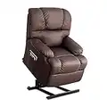 Astan Hogar Modelo Automático Lift Up AH-AR10100CH - Sillón Relax con Función Auto-Ayuda (Levanta Personas), Reclinación Eléctrica, Masaje Y Termoterapia, Cuero, Color Chocolate, 97 x 84 x 102 cm