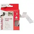 VELCRO Brand Stick On Tape , Cut-to-Length Strong Hook & Loop Self Adhesive Sticky Tape Perfect for Room Décor & Home, Office, Garage Use . White , 20mm x 2.5m