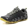 COOJOY Water Shoes Men Quick Dry Aqua Shoes Lightweight Outdoor Beach Shoes for Trail Hiking Swim Surfing Grey 9 UK