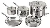 Le Creuset Tri-Ply Stainless Steel 10 pc. Cookware Set